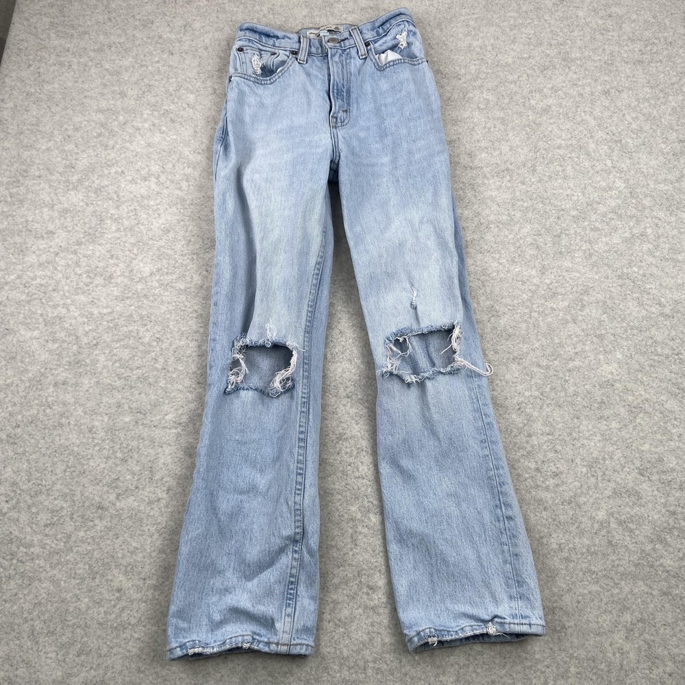 Abercrombie & Fitch 90s Straight Jeans Womens 23 (22x26) Curve Love High Rise